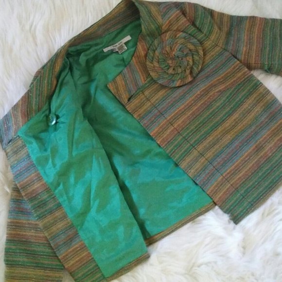 Zara Basic Pinstripe One Button Jacket Size S - Picture 1 of 8